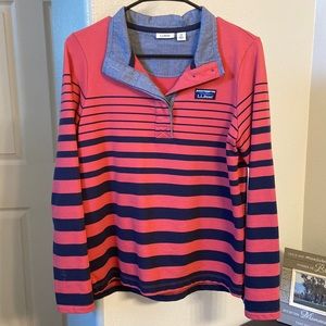 L.L. Bean Striped Cotton Rugby Pullover